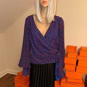 Self portrait top size 8 wrap around